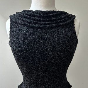 Cecily Brown Vintage Silk Beaded Top with Open Back